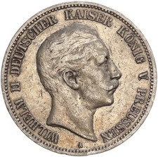 Preußen Wilhelm II. 5 Mark