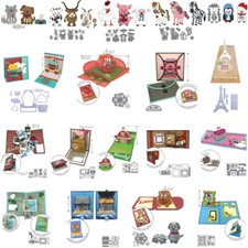 Pop-Up 3D Tiere Wörter Add-Ons Metalls Stanzschablonen Scrapbooking Cutting Dies