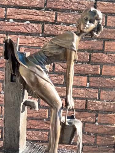 Bronzefigur mädchen - bronzefigur, am