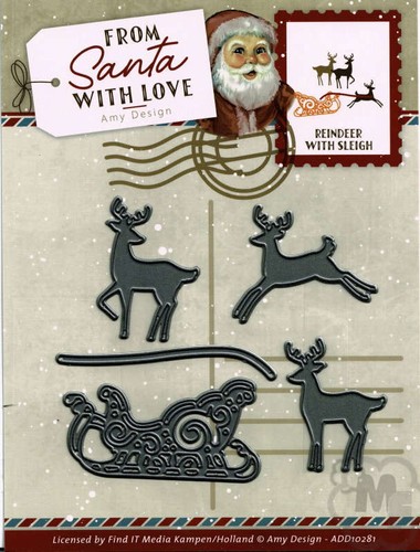 Reindeer with sleigh from - -,