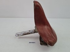 Fahrradsattel/-sitz Leder Metall 1950er 1960er Jahre DDR Ersatz Sport #251697
