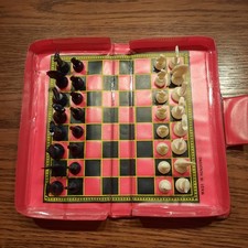 kleines magnetisches Reise Schachspiel Reiseschach Schach Zusammenklappbar