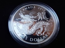 2012 Fine Silver Coin Year of the Dragon Sammlerstück 1 oz Silber Proof