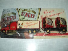 Werbetruck EKU Kulmbacher Peterbilt 377 (Hauber) LKW + Flachpritschenanhänger