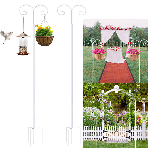 Weiß schäferhaken 240cm - weiß, 2x
