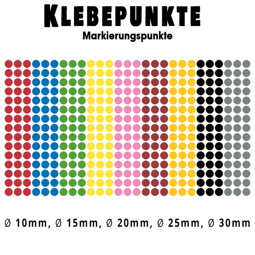 Klebepunkte runde - runde, /
