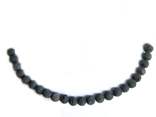 Lava schwarz edelstein - schwarz, kette