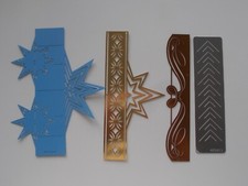 4 Metall Prägeschablonen Embossing - Sammelsurium