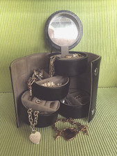 Kleine Schmuckschatulle rund für z.B. Reise mit Schmuck