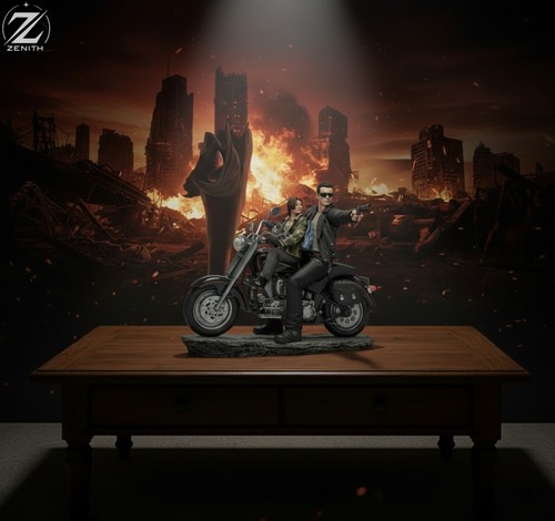 Terminator auf motorrad 3d - motorrad, –