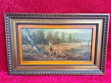 Sehr schönes ,  altes Gemälde , Reh - Bock in Landschaft ,  signiert