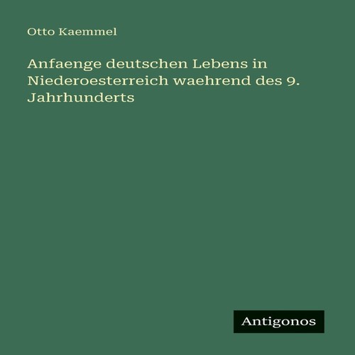 Anfaenge deutschen lebens - deutschen, in