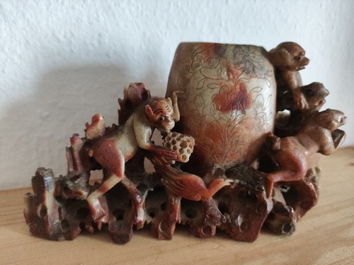 Speckstein figur skulptur - speckstein,