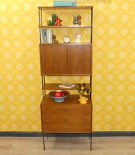 Freistehendes filigranes Teak Regal 60er Jahre mid century modulares Regalsystem