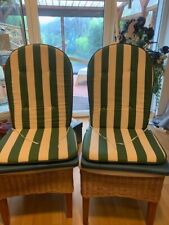 Gartenstuhl Auflagen No Name Grün Ecru gestreift 45 breit 37 tief 58 cm hoch