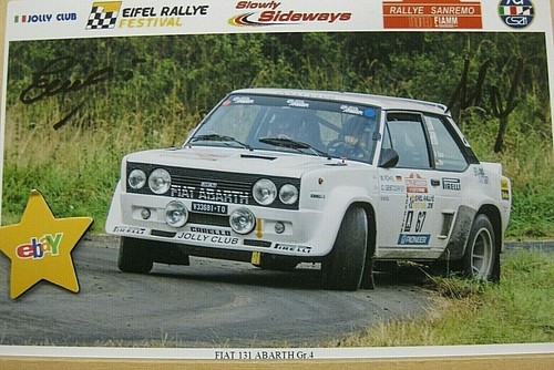 Rallye autogramm replica - autogramm, fiat
