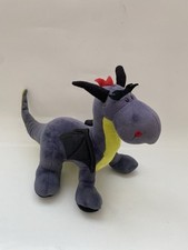 NICI Creatures Drache Umbrax Plüsch 33cm Stofftier Anthrazit Grau Neon Schwarz