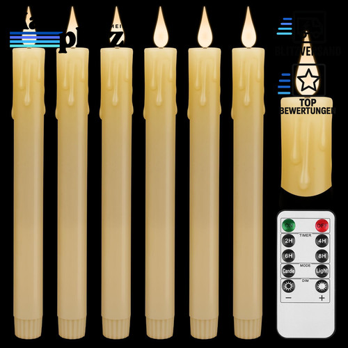 Led stabkerzen flammenlos mit - led,