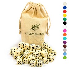 6-50 Standard Würfel 16 mm Stoffbeutel Spielwürfel Würfelset Säckchen 6-seitig