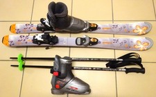 TOP Skiset Mädchen Ski 100 cm incl Skiservice + Skischuhe Gr 31/32 + neue Stöcke