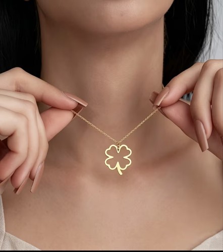 Golden kette damen - damen, kleeblatt