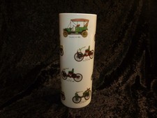 Vase    50er / 60er Jahre ? Oldtimer Motiv   Bodenmarke   6892 / 2