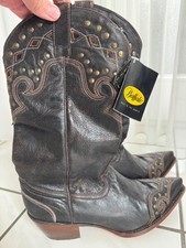 Buffalo Cowboy Stiefel Western Boots, Damen Lederstiefel, NEU