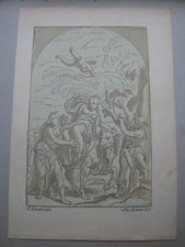 Nicolas Lesueur:  Raub Europa 1730/Rape Print Chiaroscuro Holzschnitt Farinati