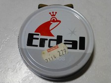 Alte runde Blech Dose Schachtel Schuhcreme,Erdal Rex farblos,70er Jahre, Vintage