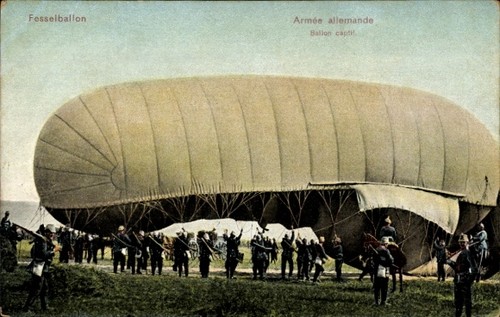 Fesselballon deutsche - ak, fesselballon,