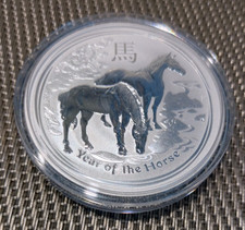 1 OZ  Silber Lunar II Pferd