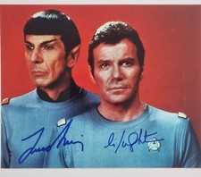 Star Trek Original Autogramm von Shatner und Nimoy mit Zertifikat COA  Rarität!