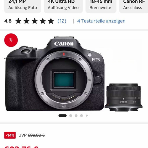 Canon eos r100 spiegellose - canon,
