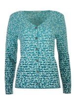 Jacquard Strickjacke Petrol