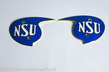 Tankemblem NSU Konsul, Max, Lux emailliert Set mit linken und rechten Wappen