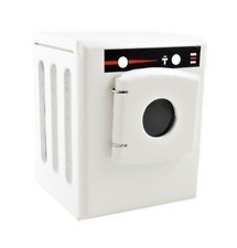 Puppenstube kleine weiße Waschmaschine modernes Gerät Küchenmöbel