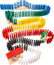 Domino-Rallye, bunte