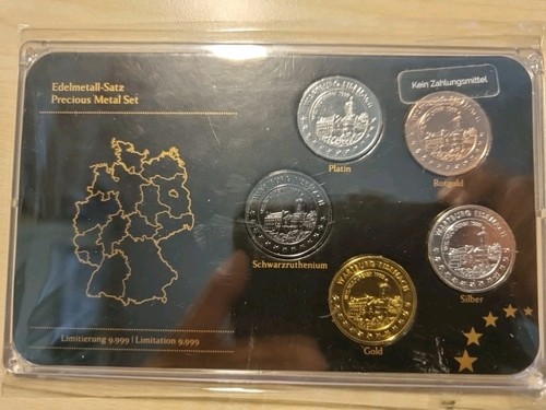 Edelmetall satz euro proben - edelmetall-satz, euro-proben