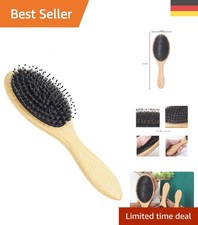 Ergonomische Holz-Haarbürste mit Kopfhautmassage, ideal für gesundes Haar