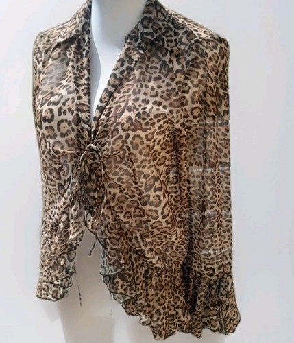 Zara bluse leo print - print, volant