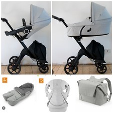 kinderwagen stokke grau 