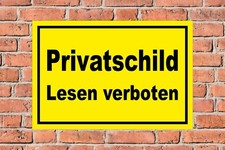 Schild Privatschild Lesen