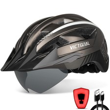 VICTGOAL Fahrradhelm Herren Damen MTB Helm mit Abnehmbarer Magnetische Schutz...