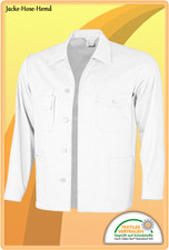 Arbeitsjacke Weiß Jacke Kittel Hell Normalgröße Gr: 42 bis 68 NEU