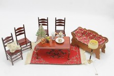 Alte ESSZIMMER Möbel Sofa Tisch 15tlg Alt Reutter Miniatur Porzellan Puppenstube