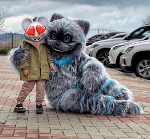 Cheshire cat mascot costume - cheshire,
