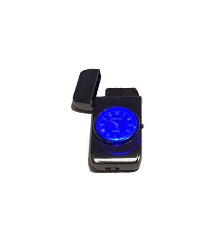 Edles feuerzeug mit uhr led - mit,