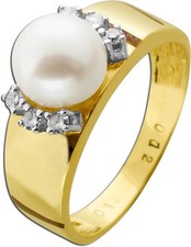 Perlenring Gold 585 14K