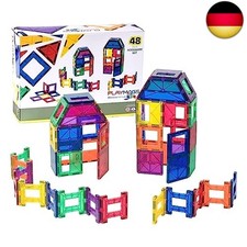 Playmags 48 Stück Set - mit stärkeren Magneten, STEM Spielzeug für Kinder, ma