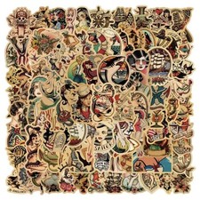 100 Vintage Sticker 80er 90er Oldschool Retro Aufkleber Stickerbomb Scrapbooking